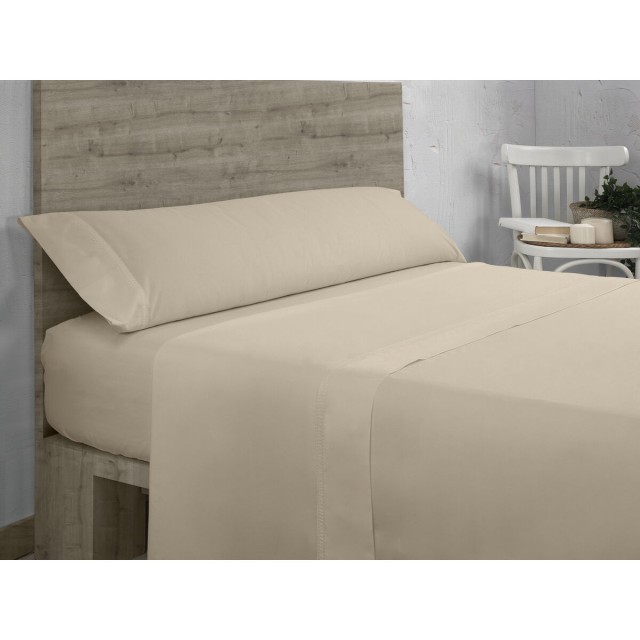 Fitted bottom sheet Alexandra House Living QUTUN Taupe 200 x 200 cm 20