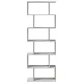 Étagère séparatrice de pièce à 6 niveaux gris béton 70x24x193cm