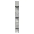 Étagère séparatrice de pièce à 6 niveaux gris béton 70x24x193cm