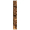 Étagère séparatrice de pièce à 6 niveaux vieux bois 70x24x193cm