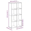 Étagère séparatrice de pièce sonoma gris 69,5x29x137,5 cm