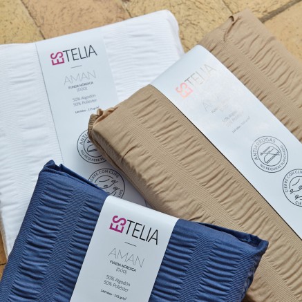 Bettbezug-Set Alexandra House Living Amán Blau Einzelmatratze 2 Stüc 2