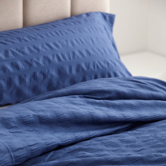 Juego de funda nórdica Alexandra House Living Amán Azul Cama de 90 2