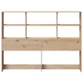 Tête de lit avec rangement 160 cm bois massif de pin