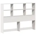 Tête de lit avec rangement blanc 140 cm bois massif de pin