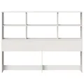 Tête de lit avec rangement blanc 140 cm bois massif de pin