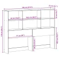 Tête de lit avec rangement blanc 140 cm bois massif de pin