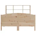 Lit bibliothèque sans matelas 160x200 cm bois massif de pin
