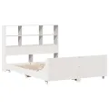 Cadre de lit sans matelas blanc 140x200 cm bois de pin massif