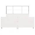 Cadre de lit sans matelas blanc 140x200 cm bois de pin massif