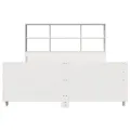 Lit bibliothèque sans matelas blanc 140x200 cm bois massif