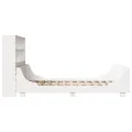 Lit bibliothèque sans matelas blanc 140x200 cm bois massif