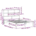 Lit bibliothèque sans matelas blanc 160x200 cm bois pin massif
