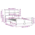 Lit bibliothèque sans matelas blanc 160x200 cm bois pin massif