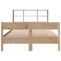 Lit bibliothèque sans matelas 140x190 cm bois de pin massif