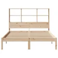 Lit bibliothèque sans matelas 140x190 cm bois de pin massif