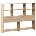 Lit bibliothèque sans matelas 140x190 cm bois de pin massif