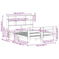 Cadre de lit sans matelas 140x200 cm bois massif de pin