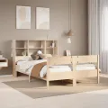 Lit bibliothèque sans matelas 120x190 cm bois de pin massif