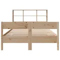 Lit bibliothèque sans matelas 120x190 cm bois de pin massif