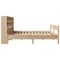 Lit bibliothèque sans matelas 120x190 cm bois de pin massif