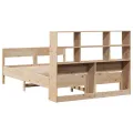 Lit bibliothèque sans matelas 120x190 cm bois de pin massif