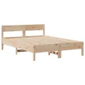 Lit bibliothèque sans matelas 120x190 cm bois de pin massif