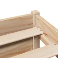 Lit bibliothèque sans matelas 120x190 cm bois de pin massif