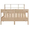 Cadre de lit sans matelas 140x190 cm bois de pin massif