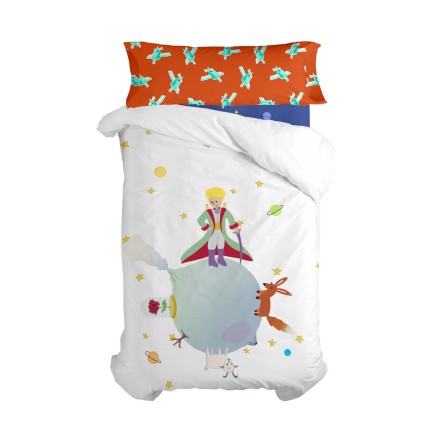 Dekbedovertrek set HappyFriday Le Petit Prince Multicolour Bed van 80/