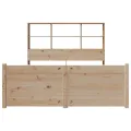 Lit bibliothèque sans matelas 120x200 cm bois de pin massif