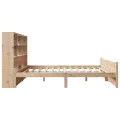 Lit bibliothèque sans matelas 120x200 cm bois de pin massif