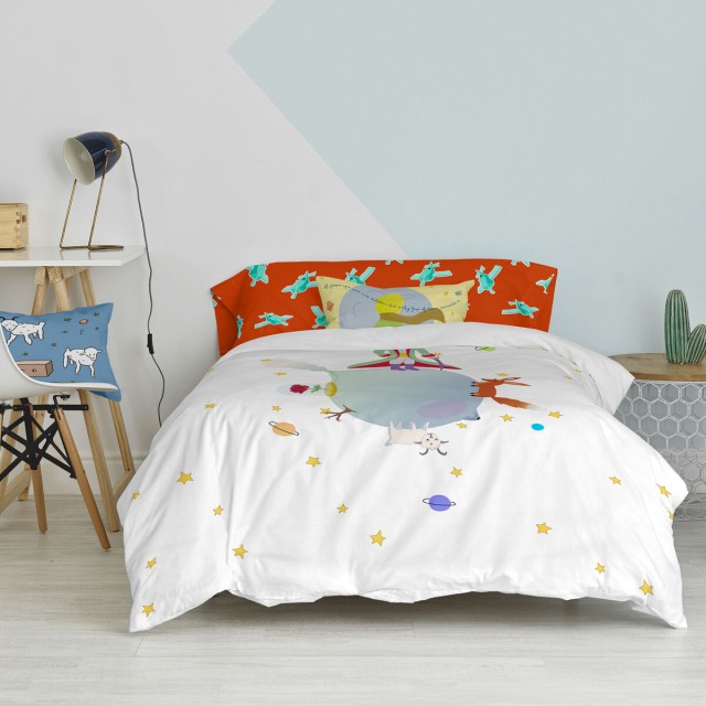 Duvet cover set HappyFriday Le Petit Prince Multicolour Single 2 Piece