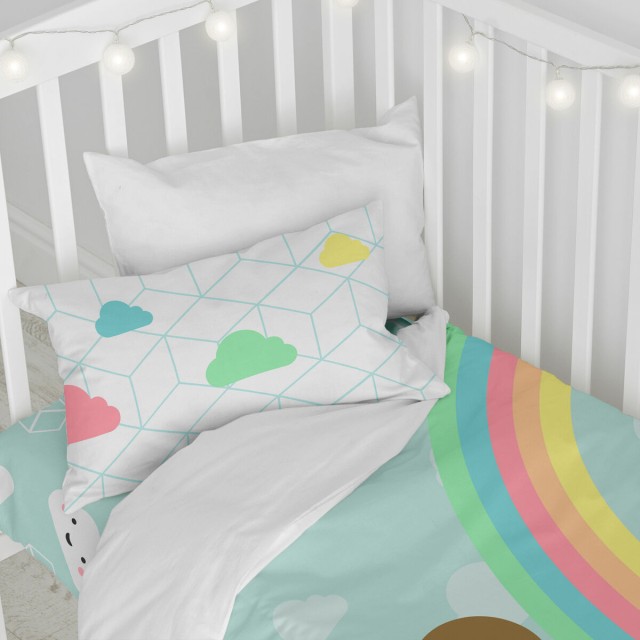 Parure de couette HappyFriday Happynois Rainbow Multicouleur Lit de b