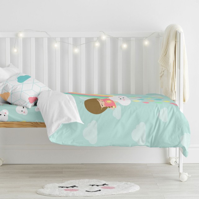 Parure de couette HappyFriday Happynois Rainbow Multicouleur Lit de b