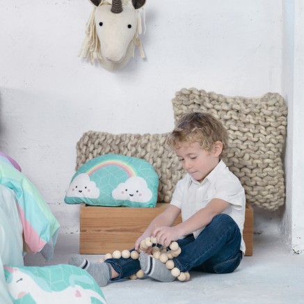 Cushion HappyFriday Happynois Multicolour Rainbow 40 x 30 cm 2