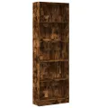 Bibliothèque chêne fumé 60x24x176 cm bois d'ingénierie