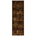 Bibliothèque chêne fumé 60x24x176 cm bois d'ingénierie