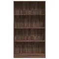 Bibliothèque chêne marron 80x24x143 cm bois d'ingénierie