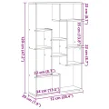 Bibliothèque sonoma gris 72x20x120 cm bois d'ingénierie