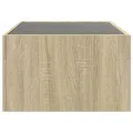 Table basse avec LED infini chêne sonoma 90x50x30 cm