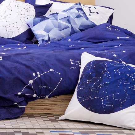 Housse de coussin HappyFriday Blanc Cosmos Multicouleur 2 Pièces 2