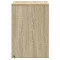 Armoires de chevet et lumières LED 2 pcs chêne sonoma