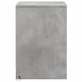 Armoires de chevet et lumières LED 2 pcs gris béton