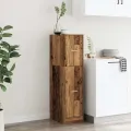 Armoire d'apothicaire vieux bois 30x41x118 cm bois d'ingénierie