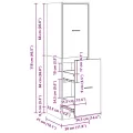 Armoire d'apothicaire vieux bois 30x41x118 cm bois d'ingénierie