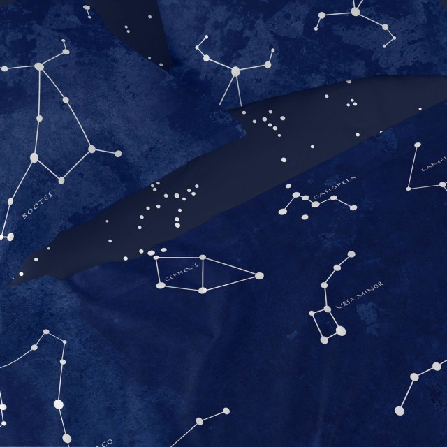 Lenzuolo Superiore HappyFriday Blanc Cosmos Multicolore Singolo