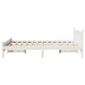 Cadre de lit sans matelas blanc 160x200 cm bois de pin massif