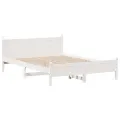 Cadre de lit sans matelas blanc 140x200 cm bois de pin massif