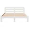 Cadre de lit sans matelas blanc 120x190 cm bois de pin massif